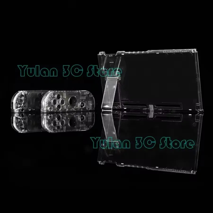Nintendo Switch Transparent Replacement Housing Shell - DIY Console & Joy-Con Case for Left and Right Controllers