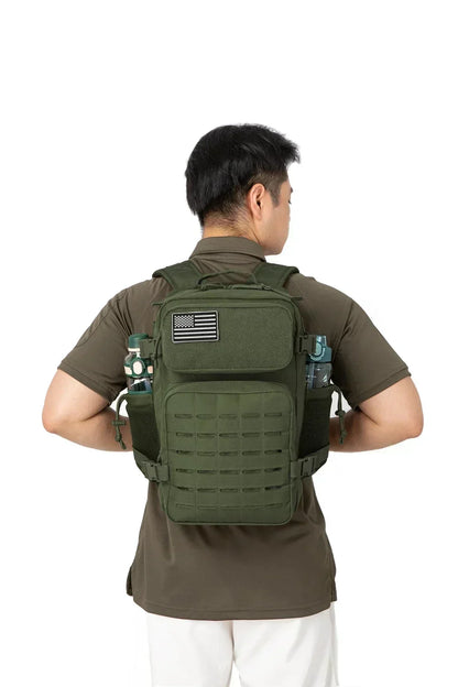 25L/45L Tactical Backpack for Men & Women – Outdoor Hiking Molle Daypack, School & Gym Rucksack with Dual Cup Holders