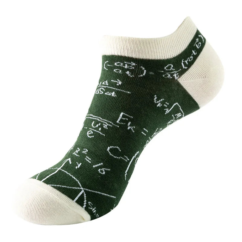 Combed Cotton Ankle Socks for Men & Women - Funny Beer, Fruit & Food Novelty Low Cut Socks (EU 38-43)