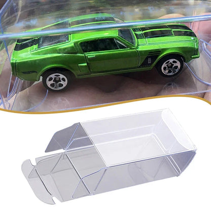 10/20/30/50/100pcs PVC Display Boxes — 1/64 Scale Car Model Toy Transparent Dustproof Exhibition Box for Collection & Gift Packaging