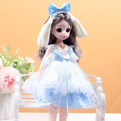30cm 1/6 BJD Princess Doll – 23-Joint Movable Girl Doll with Clothes, Birthday Gift Toy
