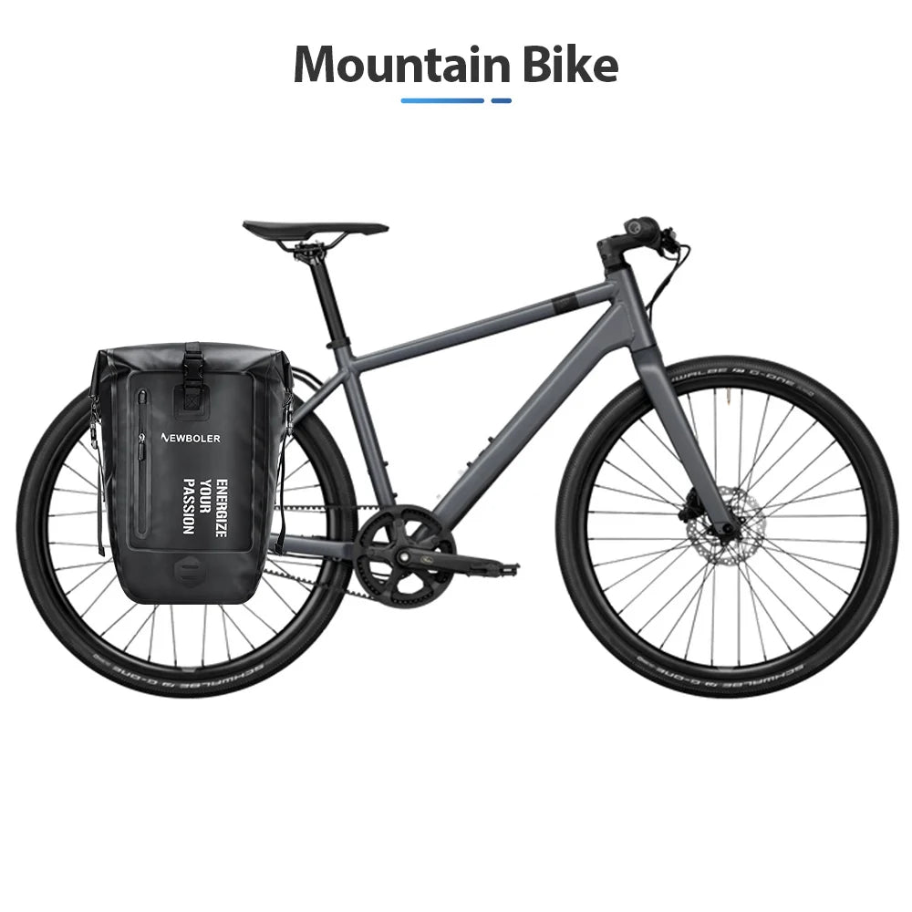 NEWBOLER 27L Bike Pannier Bag — Large Capacity Waterproof Rear Seat Trunk Bag for Travel & Electric Bike Accessories