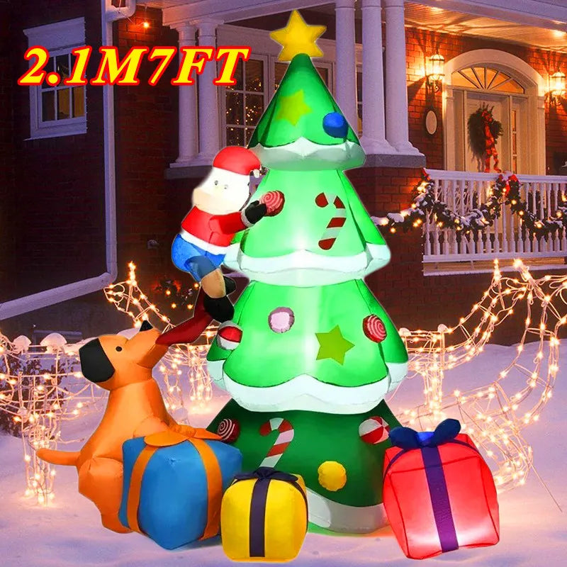 Christmas Inflatable Decoration – LED Light Toy Ornament for Xmas Party, New Year, Indoor and Outdoor Garden Decor