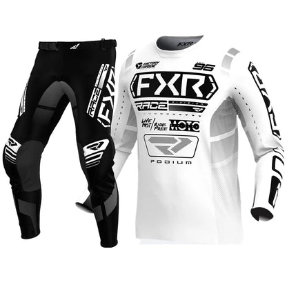 NEW FXR Off-Road Motorcycle Clothing Set – MX Jersey & Pants Combo for Dirt Bike Racing & Motocross
