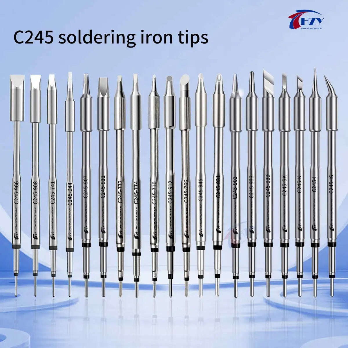 HZY C245 Soldering Iron Tips Set – Universal T245 Compatible Tips for Phone Repair & Soldering Stations