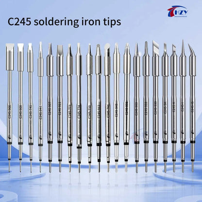 HZY C245 Soldering Iron Tips Set – Universal T245 Compatible Tips for Phone Repair & Soldering Stations