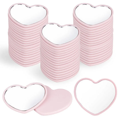 10PCS Heart-Shaped Mini Mirrors - Wedding, Birthday & Holiday Guest Gifts, Christmas and Home Decor