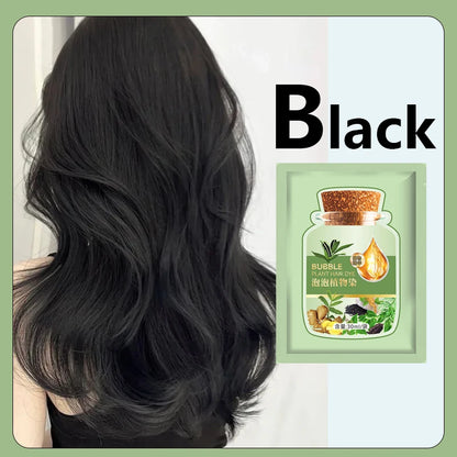 Pure Natural Herbal Hair Dye Shampoo – 5-Minute Gray & White Hair Color, Non-Irritating Hair Repair for Men & Women
