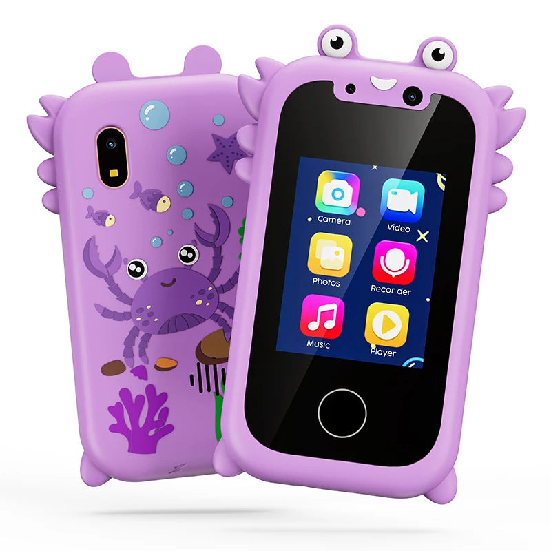 Kids Smart Phone Educational Toy - MP3 Player with Dual Camera, Touchscreen & 512MB Card for Learning & Fun