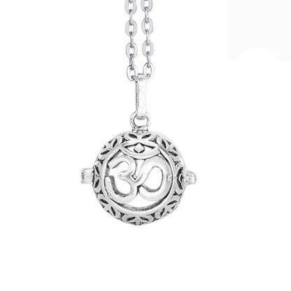 Vintage Mexico Angel Ball Chime Necklace – Antique Locket Aromatherapy Essential Oil Diffuser