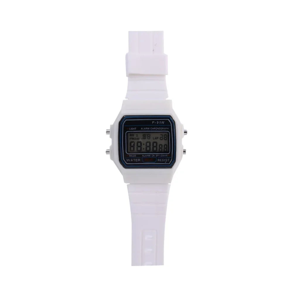 F91W Digital Sports Watch for Men and Women - Waterproof LED Electronic Military-Style Wristwatch