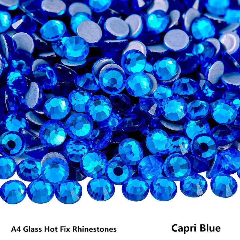 Bobohoo HotFix Crystal Rhinestones SS6-SS30 – Glitter Iron-On Strass Gems for Clothing, Dresses & DIY Crafts