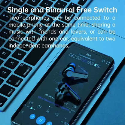Original M19 Wireless Bluetooth Headset – LED Display Earbuds with Mic for iPhone & Xiaomi TWS Earphones