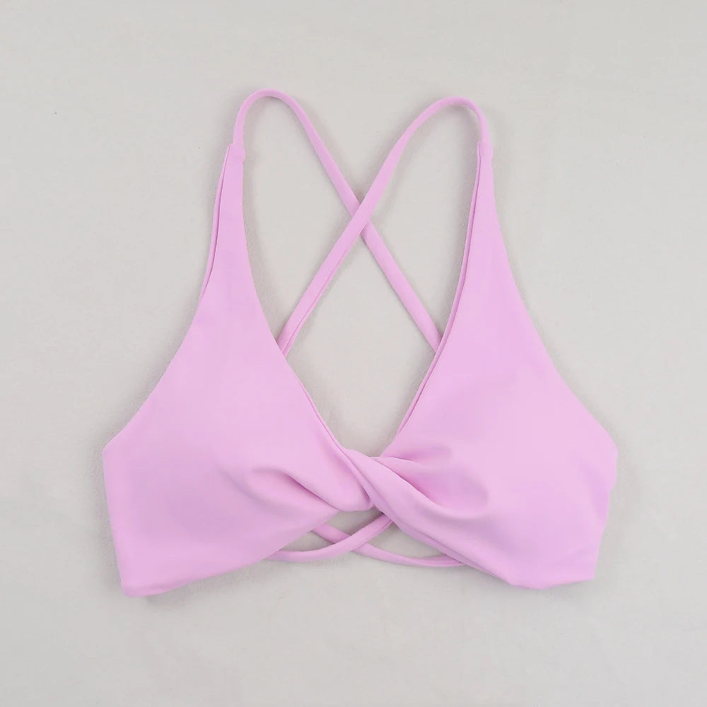 Sexy Slim Shoulder Strap Sports Bra – High Stretch Comfortable Breathable Yoga & Gym Workout Underwear with Detachable Straps