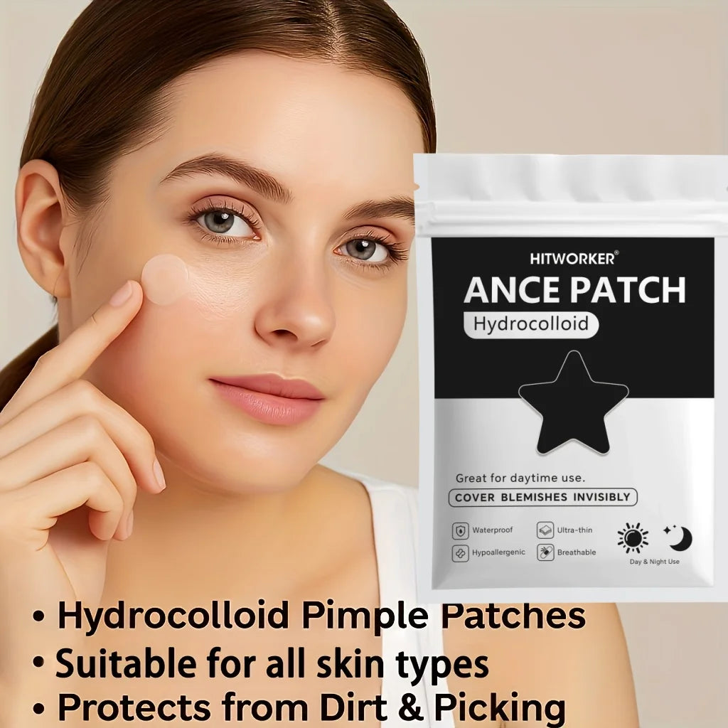 Black Star Hydrocolloid Pimple Patches - Bulk Acne Stickers with Tea Tree Oil, 240/480/800 Pieces