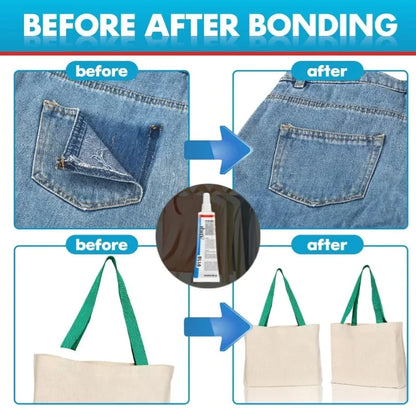 15/60ml Strong Fabric Glue, Transparent Quick-Dry, Waterproof Multipurpose Sewing & Repair Adhesive