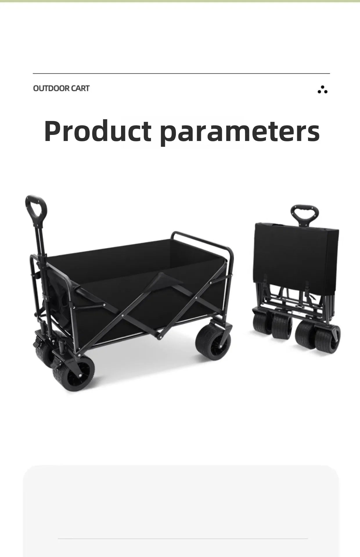 Heavy Duty Large Capacity Folding Wagon – Collapsible Shopping, Beach & Garden Trolley, Portable Outdoor Camping Cart