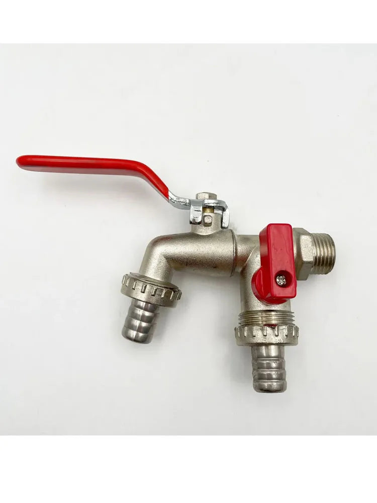Brass Garden Water Faucet - 1/2" Ball Valve Tap with Easy-Turn Lever Handle for Outdoor Water Supply