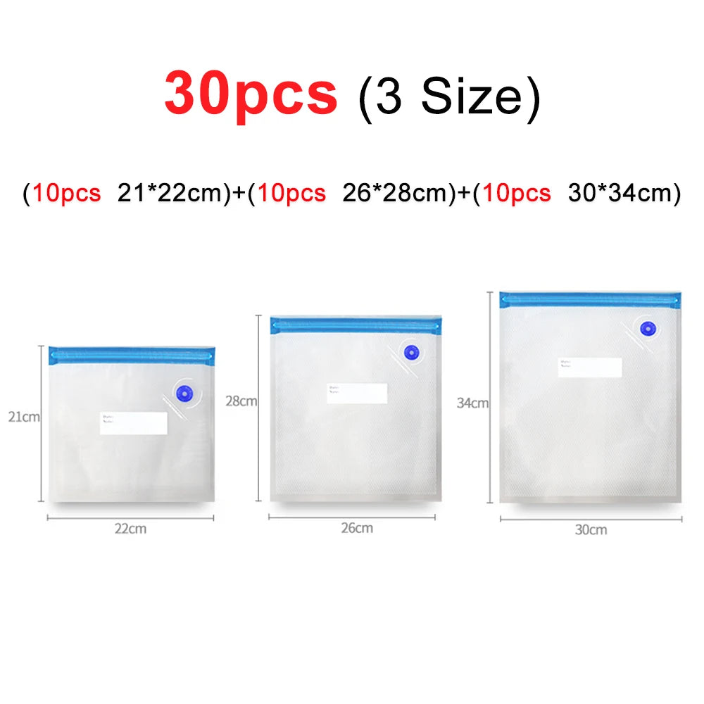 Portable Electric Vacuum Sealer Pump with Reusable BPA-Free Zipper Vacuum Bags – Handheld Food Storage Sealing Kit