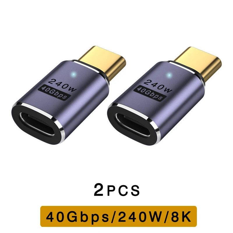 UGOURD USB4 Type C Adapter - 40Gbps Thunderbolt 3/4 Male to Female OTG Extension Converter for Laptop