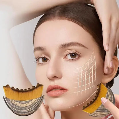 Lymphatic Contour Face Brush – Dry Brushing Massager for Face Sculpting & Drainage