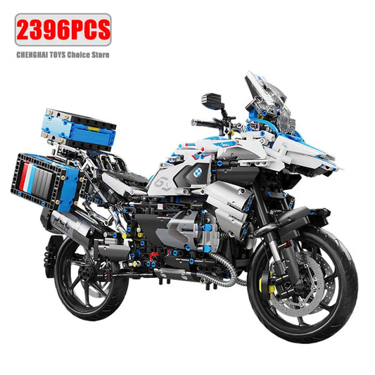 High-Tech 1:5 Motorcycle Model – Modular Brick Racing Motorbike Building Set Toy for Boys T4022