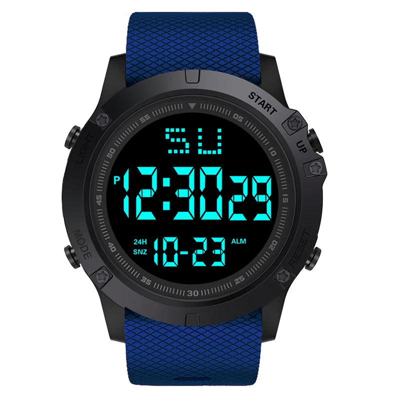 Men's Sport Watch – Multifunction Military Digital Watch, Waterproof, Luminous LED, Big Dial for Kids, Students, and Outdoors