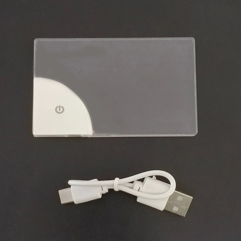 2026 LED Glow Acrylic Business Card - Creative Battery-Powered Gift for Father’s Day & Boyfriend