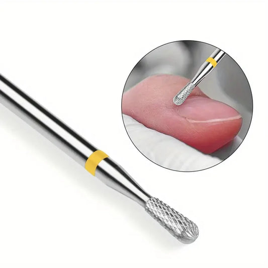 3/32" Carbide Nail Drill Bit - Fine Grit Cuticle Remover with Two-Way Rotation for Nail Care