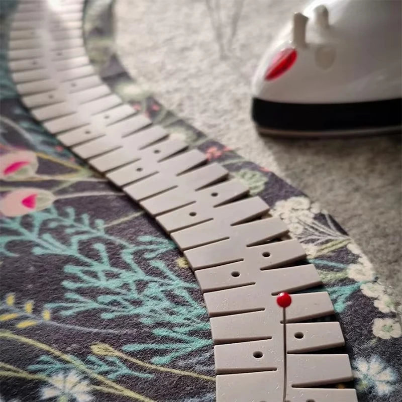 Silicone Hemmer Sewing Tool – Flexible Hem Ruler with Marking Holes for DIY Sewing & Crafting Gifts