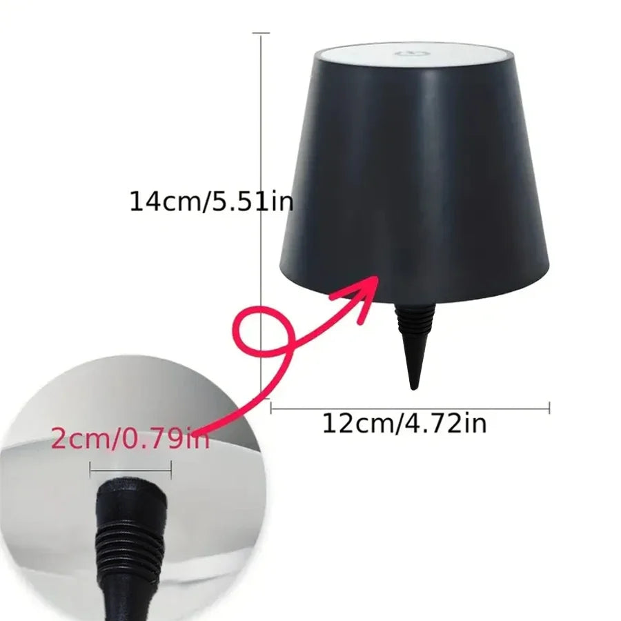 USB Rechargeable Bottle Lamp — Touch Control 3-Color Stepless Dimming Night Light for Wine Bottles & Desk
