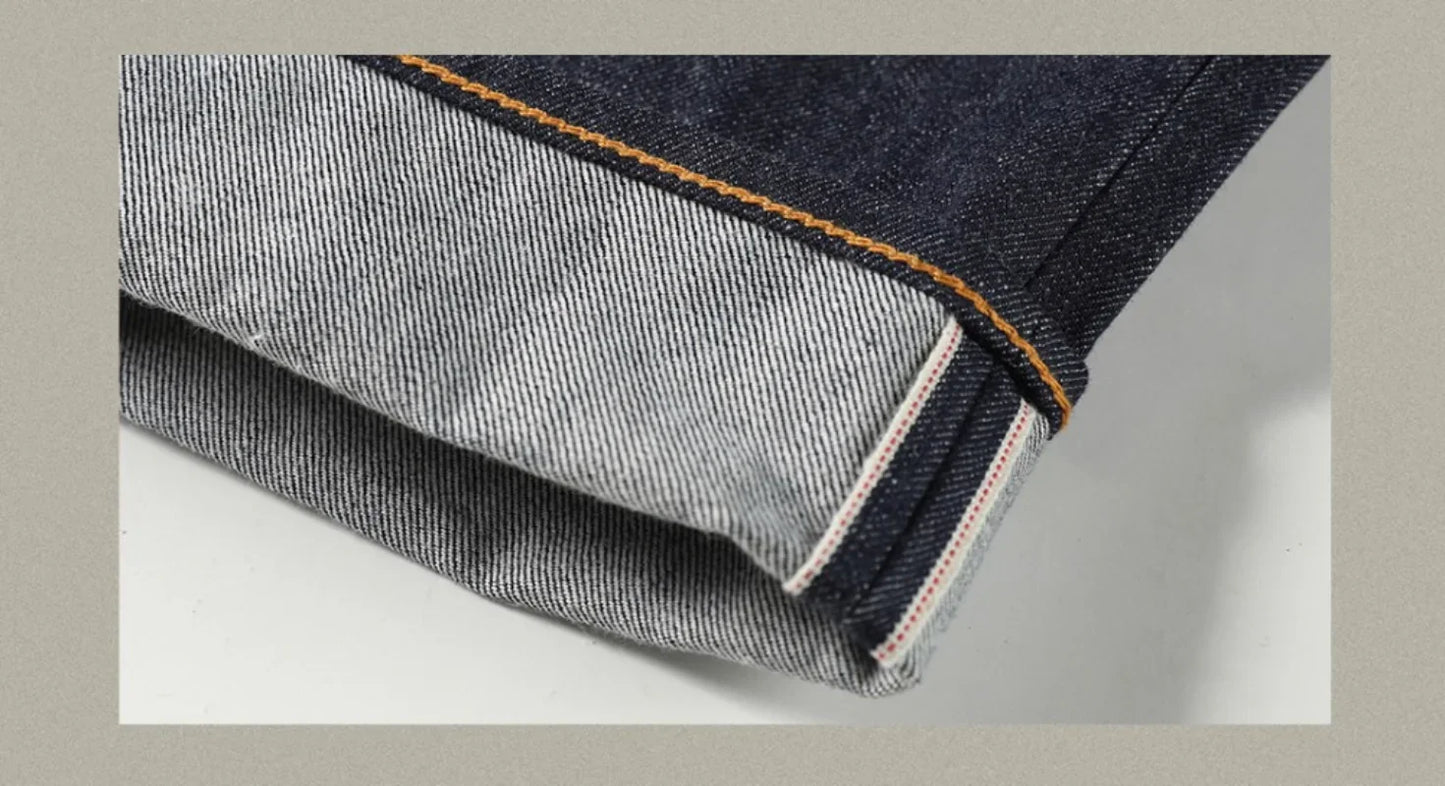 Red Tornado 55501 Men’s Jeans – Relaxed Straight Fit Raw Selvedge Denim Amekaji Style Pants