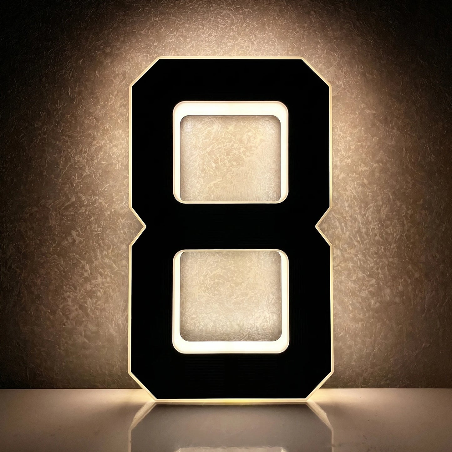 Solar LED House Number Light - Waterproof Light-Up Address Sign for Outdoor Home Decor
