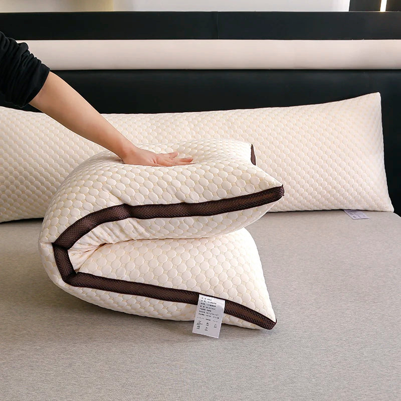 3D Massage Body Pillow – Long Soft Sleeping Cushion for Home, Bed & Neck Support Travesseiro