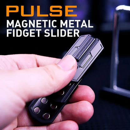Luminous Fingertip Fidget Toy – Magnetic Slider EDC Clicker Metal Hand Spinner for ADHD & Stress Relief