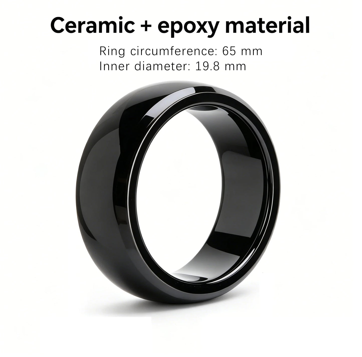 NFC Ceramic Smart Ring - Programmable NFC 216 Access Control Tag
