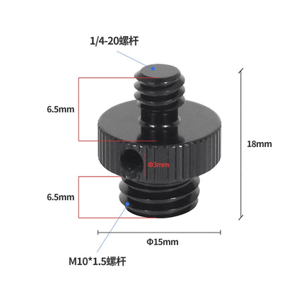 Reinforced Camera Screw Adapter - 1/4 to 3/8 Inch Male Female Thread Converter for Tripod Monopod Ball Head Light Bike Mount