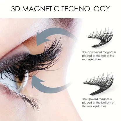 Easy-to-Apply Magnetic False Eyelashes Set – Reusable, No Glue, Natural Curl & Volume, Beginner-Friendly