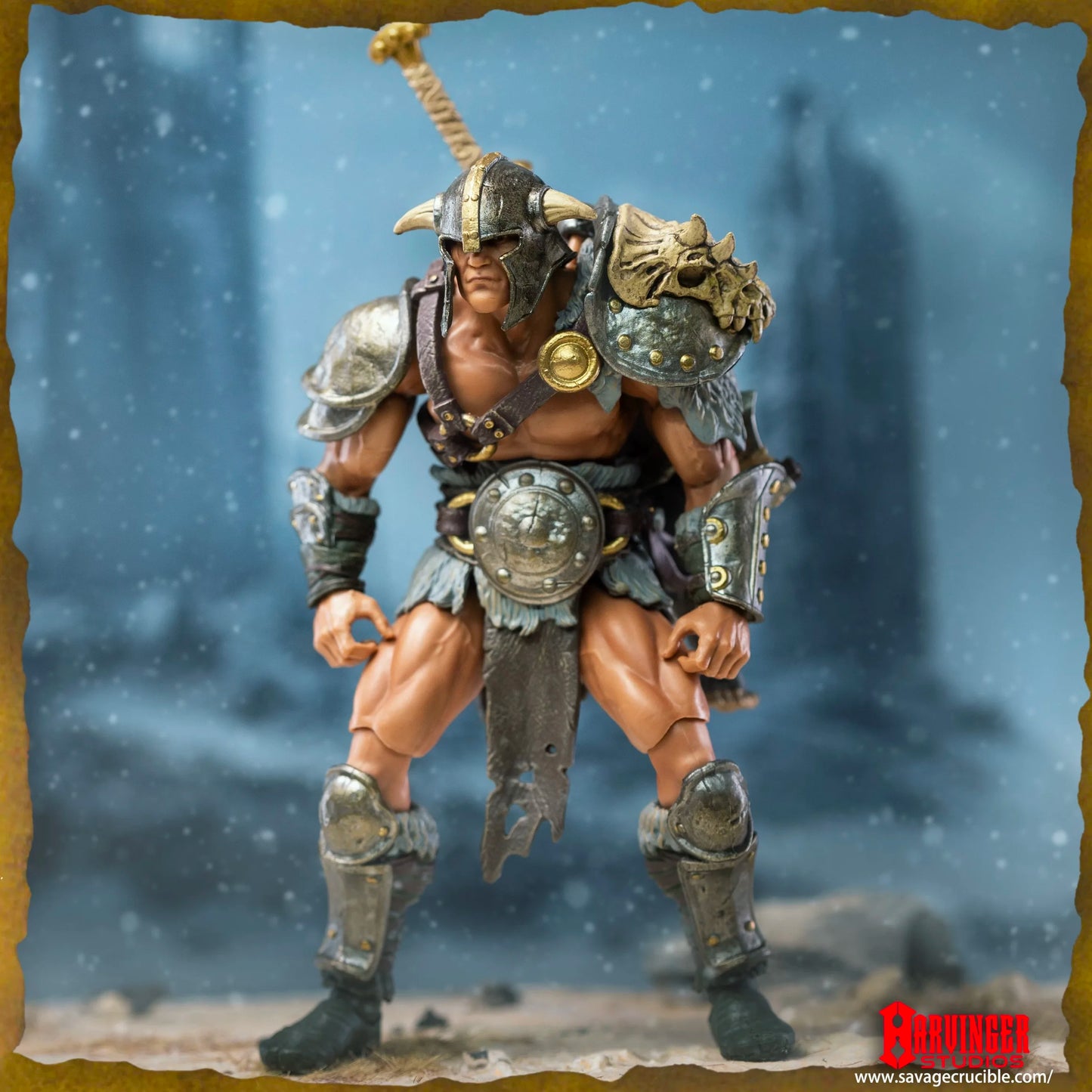 1/12 7-Inch Savage Crucible Action Figure — Harbinger Studios Wave 2 Jaeger Nashom Krieger Whoman Barbarian Anime Collectible Gift