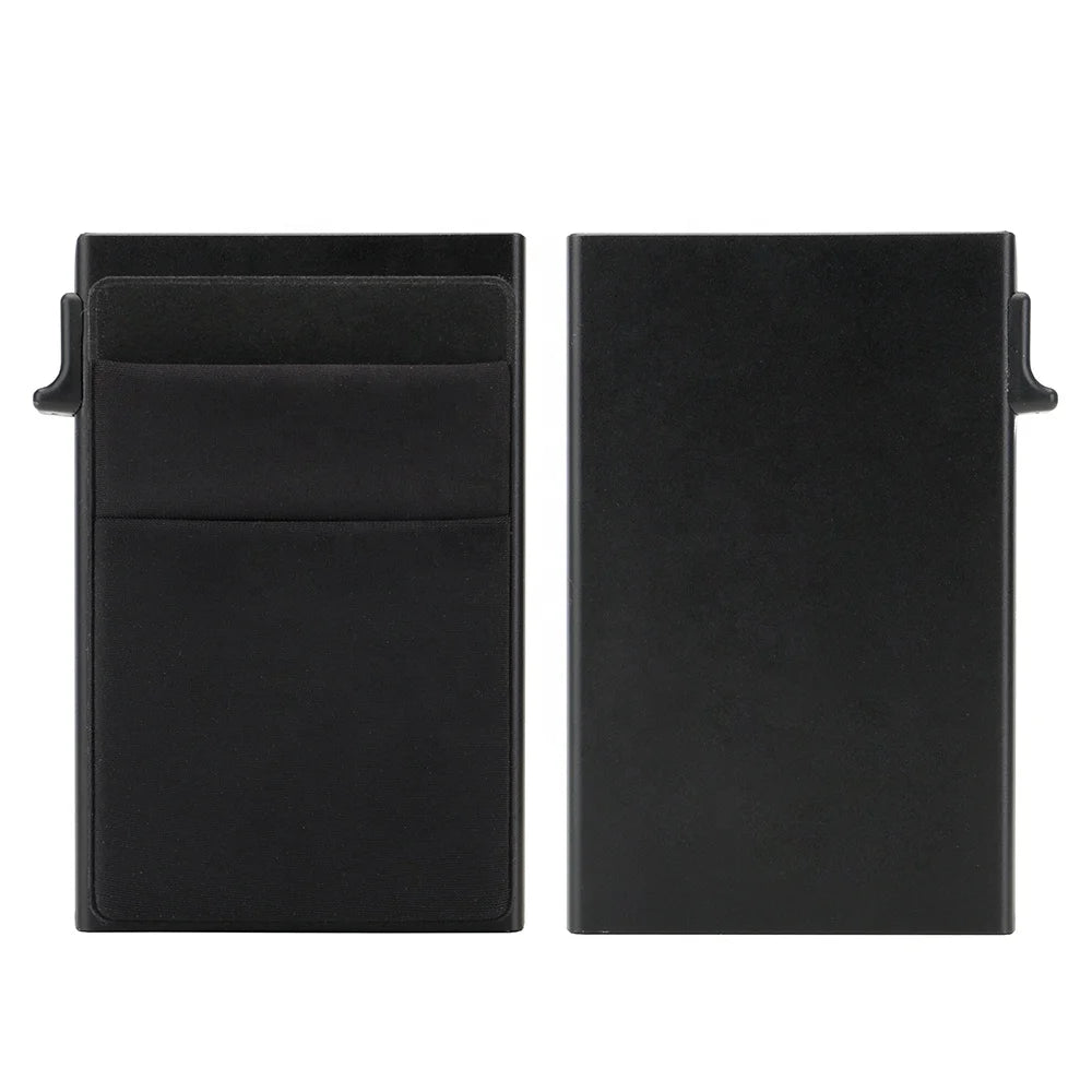 RFID Credit Card Holder for Men, Thin Slim Luxury Metal Mini Minimalist Wallet, Bank & ID Cardholder Case