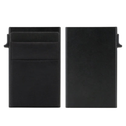 RFID Credit Card Holder for Men, Thin Slim Luxury Metal Mini Minimalist Wallet, Bank & ID Cardholder Case