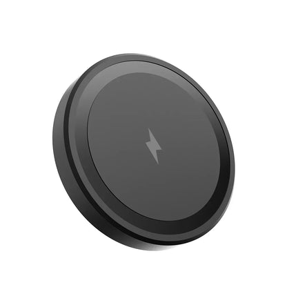 Mini Magnetic Wireless Charger - Slim 15W Fast Charging Pad for iPhone 13–18 with Strong Magnetic Attachment