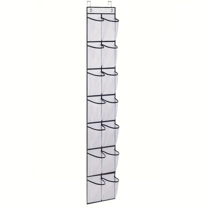 Over The Door Shoe Organizer - 12/14/24/28/35/40 Pocket Large Mesh Hanging Rack for Closet Shoe Storage