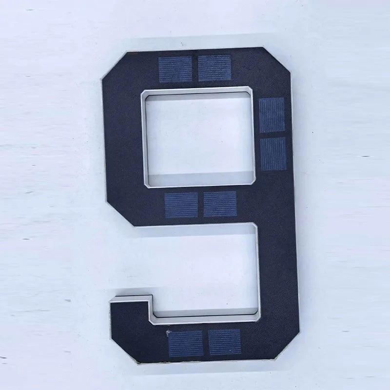LED Solar House Number Light - Waterproof Address Sign with Light Sensor for Outdoor Home, Yard & Wall Decor