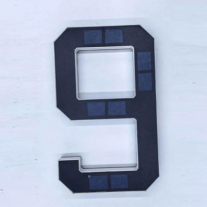 LED Solar House Number Light - Waterproof Address Sign with Light Sensor for Outdoor Home, Yard & Wall Decor