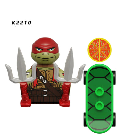 KDL831 Mini Action Figure Building Blocks – Leo, Raph & Don Weapons Movie Bricks MOC DIY Toys for Kids