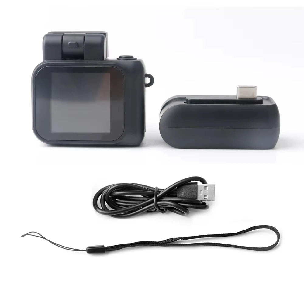 Y4000 Mini HD 1080p Camera with Screen — Portable Retro Compact Video Recorder with Flash Lamp & Battery Dock