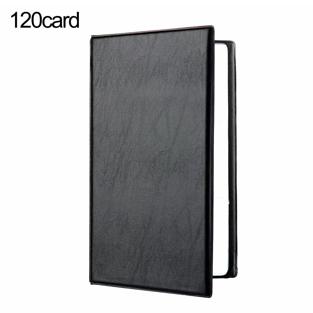 Leather ID & Credit Card Holder Book – 40/120/180/240/300 Card Organizer Album Case
