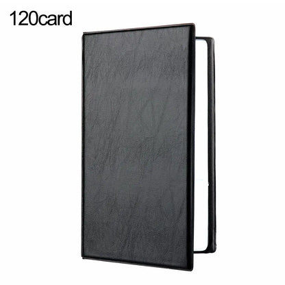 Leather ID & Credit Card Holder Book – 40/120/180/240/300 Card Organizer Album Case