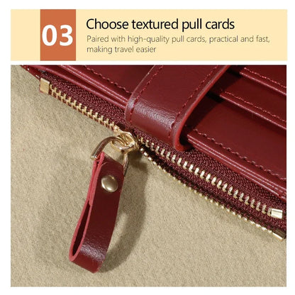 Elegant Women’s Multi-Card Wallet – Secure Double Zip PU Leather Clutch with Crocodile Texture and Stylish Storage